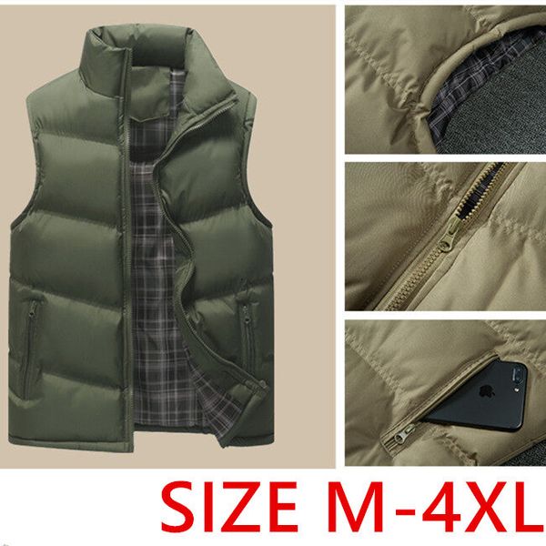 men s vests men vest autumn winter sleeveless jackets mens loose casual thick warm cotton padded coats waistcoat male west homme size m 4xl, Black;white
men s vests men vest autumn winter sleeveless jackets mens loose casual thick warm cotton padded coats waistcoat male west homme size m 4xl, Black;white