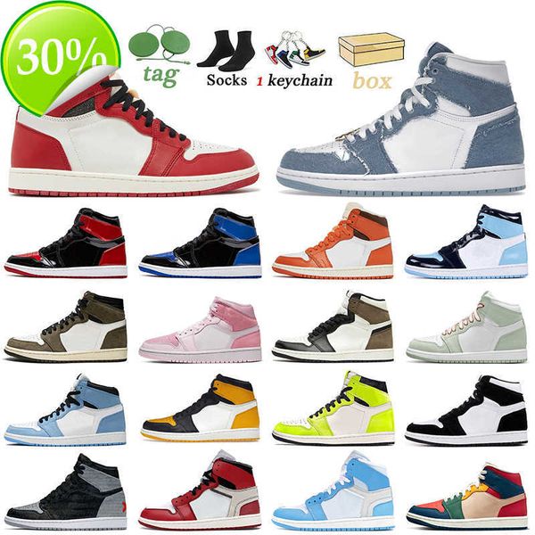 2023 with box jumpman 1 basketball shoes lost found denim 1s starfish patent bred royal blue taxi dark mocha mid high seafoam twist unc
2023 with box jumpman 1 basketball shoes lost found denim 1s starfish patent bred royal blue taxi dark mocha mid high seafoam twist unc