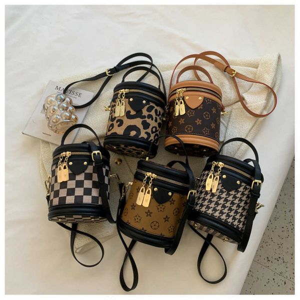 luxury fashion bag women's trend new bucket checkered hand large capacity shoulder baghigh
