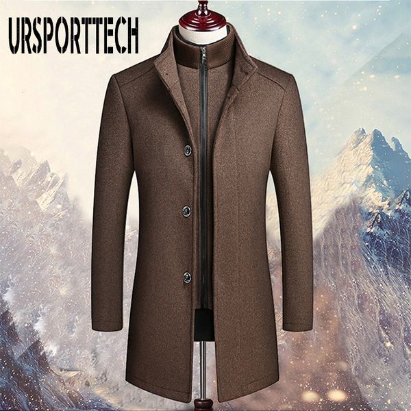 men' blends long coat winter warm blend oversized thick overcoats oat s jackets s with adjustable vest 230225, Black
men' blends long coat winter warm blend oversized thick overcoats oat s jackets s with adjustable vest 230225, Black