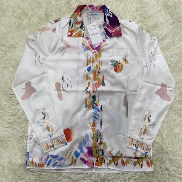 23ss orange print shirts t shirt long sleeves men women tees summer hawaiian shirt, White;black
23ss orange print shirts t shirt long sleeves men women tees summer hawaiian shirt, White;black