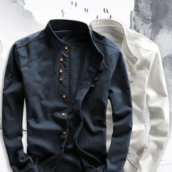 men's casual shirts men cotton linen shirt formal retro chinese style long sleeve mandarin collar casual shirts soft comfort clothing p, White;black
men's casual shirts men cotton linen shirt formal retro chinese style long sleeve mandarin collar casual shirts soft comfort clothing p, White;black