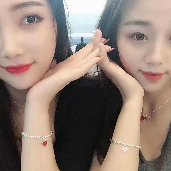 tiffy heart shaped bracelet 925 silver enamel blue love ball student friend for girlfriend's valentine's day gift, Black
tiffy heart shaped bracelet 925 silver enamel blue love ball student friend for girlfriend's valentine's day gift, Black