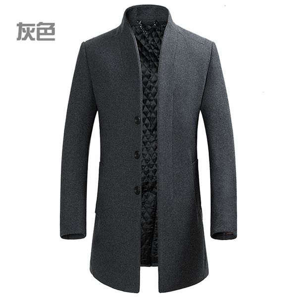 men' blends 2023 autumn winter windbreaker stand collar casual en long coat trendy gentleman trench clothes 21q4502 230225, Black
men' blends 2023 autumn winter windbreaker stand collar casual en long coat trendy gentleman trench clothes 21q4502 230225, Black