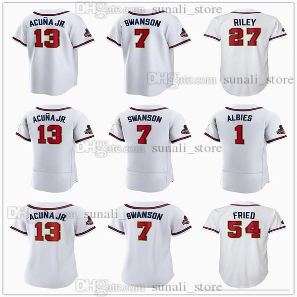 white 2022 gold baseball jerseys ronald acu a jr 13 ozzie albies 1 dansby swanson 7 austin riley 27 max fried 54 matt olson 28 wi286e, Blue;black
white 2022 gold baseball jerseys ronald acu a jr 13 ozzie albies 1 dansby swanson 7 austin riley 27 max fried 54 matt olson 28 wi286e, Blue;black