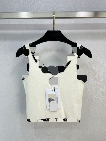 229 2023 runway spring summer women sweater white brand same style sweater short sleeve crew neck button fashion clothes weilan87, White;black
229 2023 runway spring summer women sweater white brand same style sweater short sleeve crew neck button fashion clothes weilan87, White;black