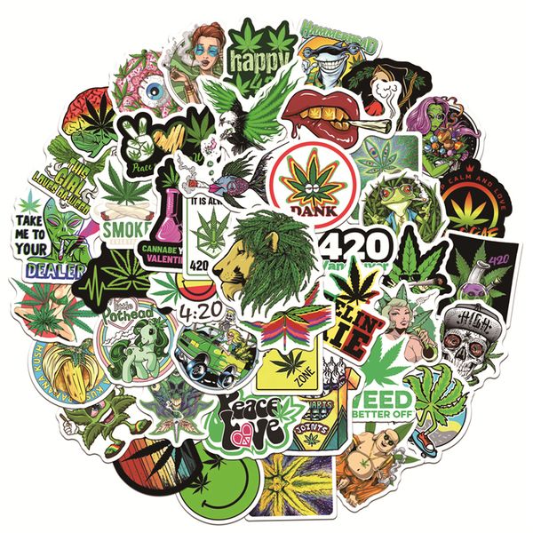 50pcs cool plant character leaves stickers weed smoking graffiti stickers bike travel luggage guitar lappvc waterproof funny sticker
50pcs cool plant character leaves stickers weed smoking graffiti stickers bike travel luggage guitar lappvc waterproof funny sticker