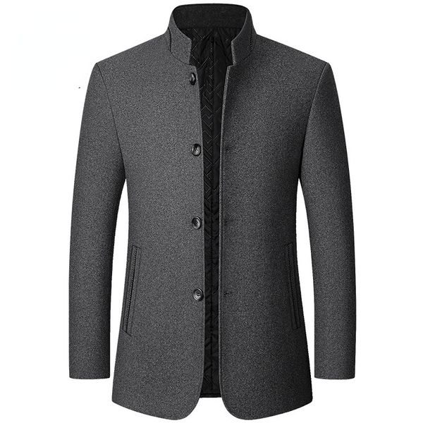 men' blends 2023 men coat jacket business casual male all-match man thick warm windbreaker s stand collars 230225, Black
men' blends 2023 men coat jacket business casual male all-match man thick warm windbreaker s stand collars 230225, Black
