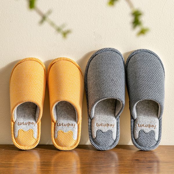 slippers men and women couple spring autumn home cotton fabric slippers female stripe pattern cute indoor non-slip soft plush slipper 230225, Black
slippers men and women couple spring autumn home cotton fabric slippers female stripe pattern cute indoor non-slip soft plush slipper 230225, Black