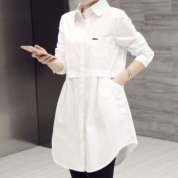 women's blouses shirts all-match button plaid print midi shirt female spring autumn korean fashion spliced loose long sleeve polo-neck, White
women's blouses shirts all-match button plaid print midi shirt female spring autumn korean fashion spliced loose long sleeve polo-neck, White