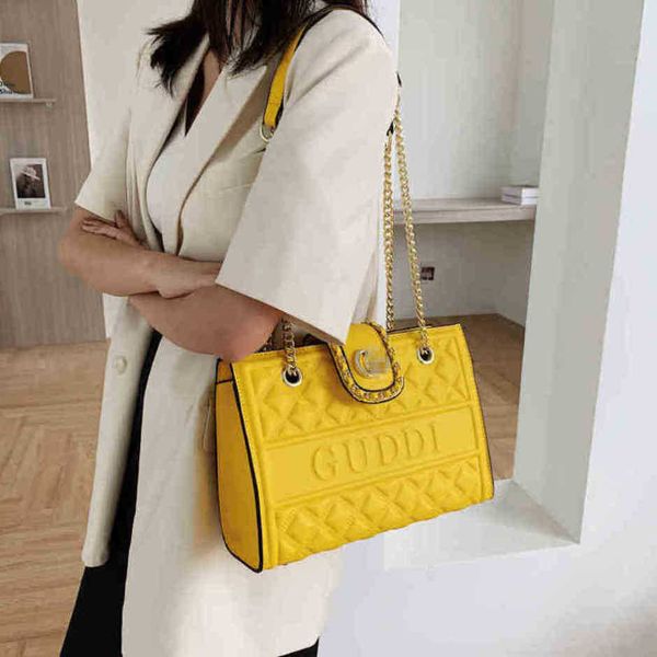 luxury fashion bag small square embossed big tote rivet solid color singlehigh