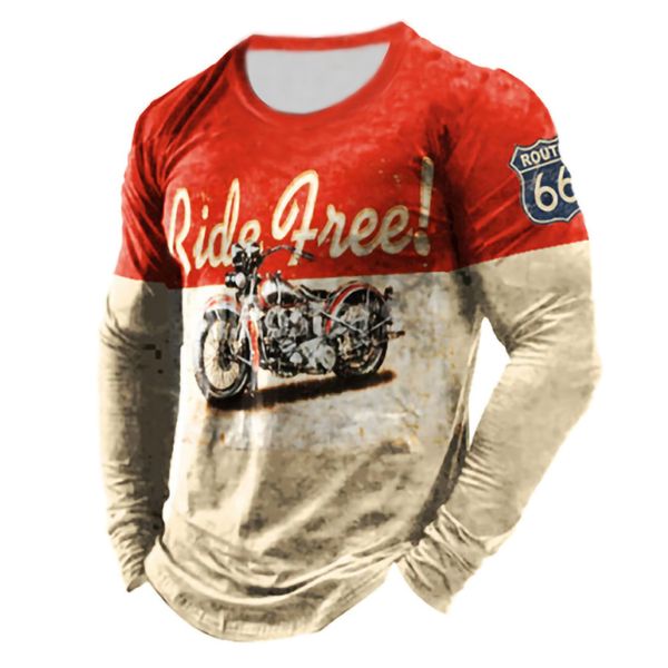 men's t-shirts retro fashion men's 3d print cotton pullover casual crew neck long sleeve t-shirts spring autumn loose blouse men, White;black
men's t-shirts retro fashion men's 3d print cotton pullover casual crew neck long sleeve t-shirts spring autumn loose blouse men, White;black
