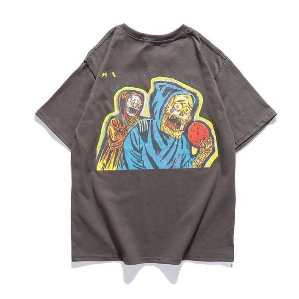 designer t shirt kanyes wests same spring and summer round neck short-sleeved hell ghost door graffiti trend men and women's half-sleev, White;black
designer t shirt kanyes wests same spring and summer round neck short-sleeved hell ghost door graffiti trend men and women's half-sleev, White;black