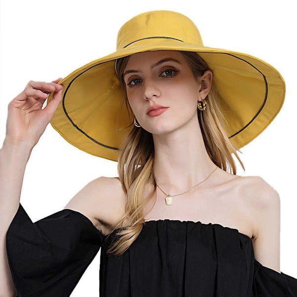 wide brim hats summer women 15cm large wide brim bucket uv protection hats lady all match solid color hat outdoor visors panama caps beachj2, Blue;gray
wide brim hats summer women 15cm large wide brim bucket uv protection hats lady all match solid color hat outdoor visors panama caps beachj2, Blue;gray