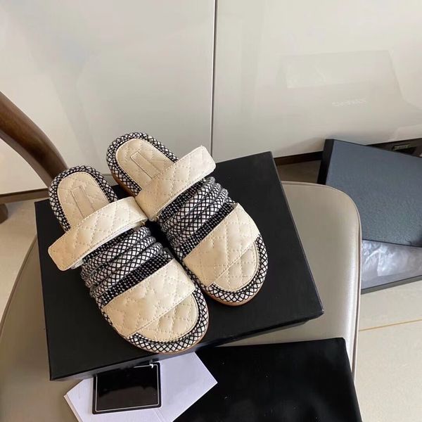 women designer summer slippers 6 colors with wide strap and braided rope lady fashion comfort mules fresh beach slides, Black
women designer summer slippers 6 colors with wide strap and braided rope lady fashion comfort mules fresh beach slides, Black
