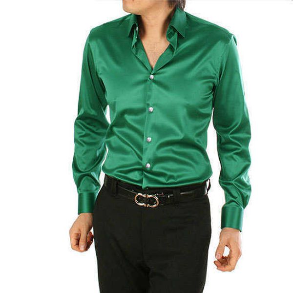 solid color imitation silk satin glossy men's shirt elastic long-sleeved taobao slim loosegcpe, White;black
solid color imitation silk satin glossy men's shirt elastic long-sleeved taobao slim loosegcpe, White;black