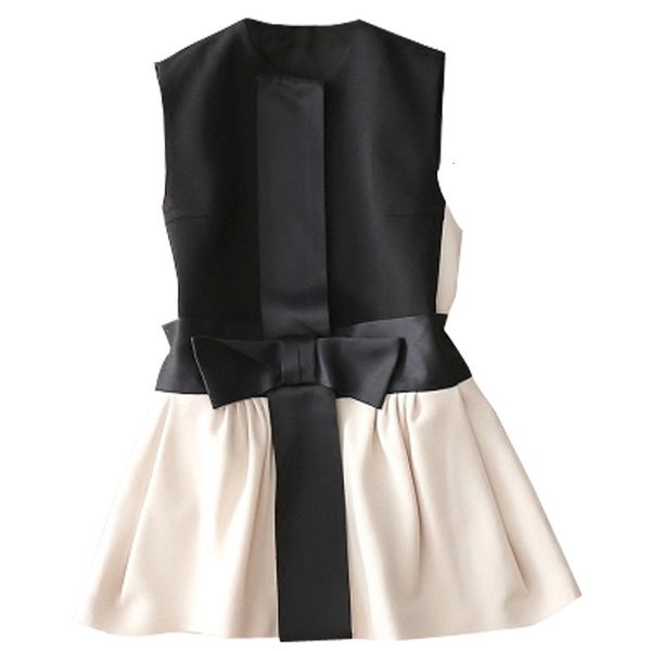 women s vests high end design french romantic bow women coat sleeveless spliced lady quality slim jacket waistcoat fashion femme 230225, Black;white
women s vests high end design french romantic bow women coat sleeveless spliced lady quality slim jacket waistcoat fashion femme 230225, Black;white