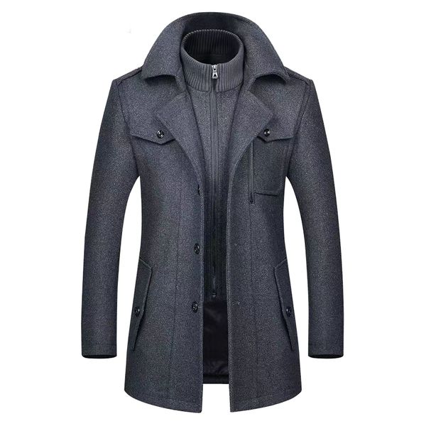 men' blends mens winter trench coats long jackets solid color windbreakers en clothing double collar casual male 230225, Black
men' blends mens winter trench coats long jackets solid color windbreakers en clothing double collar casual male 230225, Black