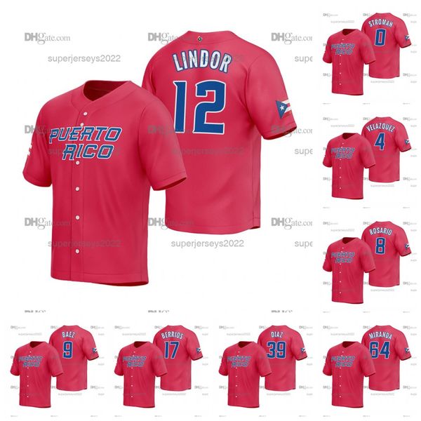 12 francisco lindor puerto rico 2023 wbc world baseball classic jersey javier baez edwin diaz christian vazquez marcus stroman eddie rosario, Blue;black
12 francisco lindor puerto rico 2023 wbc world baseball classic jersey javier baez edwin diaz christian vazquez marcus stroman eddie rosario, Blue;black