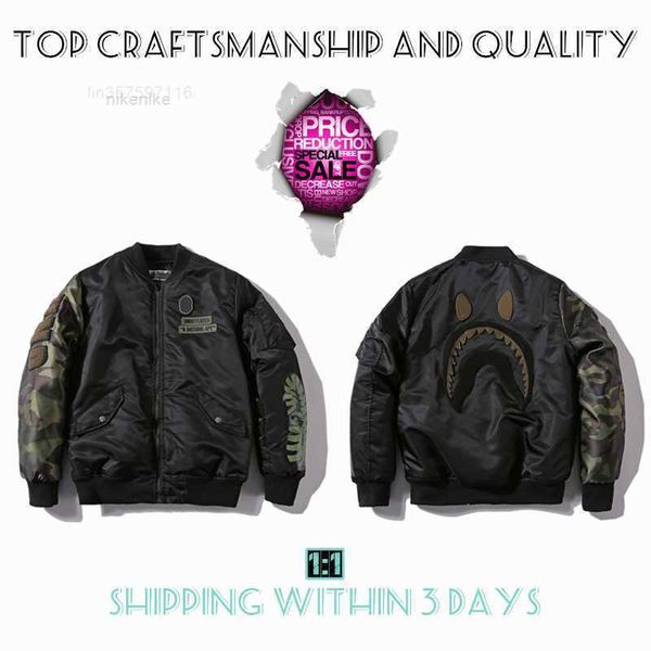 craftsmanship mens jackets shark mens star spots designers coat varsity co-branding stylist cotton clothes military style camouflage jacket, Black;brown
craftsmanship mens jackets shark mens star spots designers coat varsity co-branding stylist cotton clothes military style camouflage jacket, Black;brown