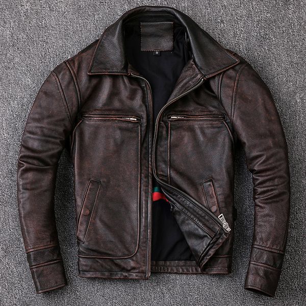 men's jackets men cowhide coat men's genuine leather jacket vintage style man leather clothes motorcycle biker jackets plus size 1, Black;brown
men's jackets men cowhide coat men's genuine leather jacket vintage style man leather clothes motorcycle biker jackets plus size 1, Black;brown