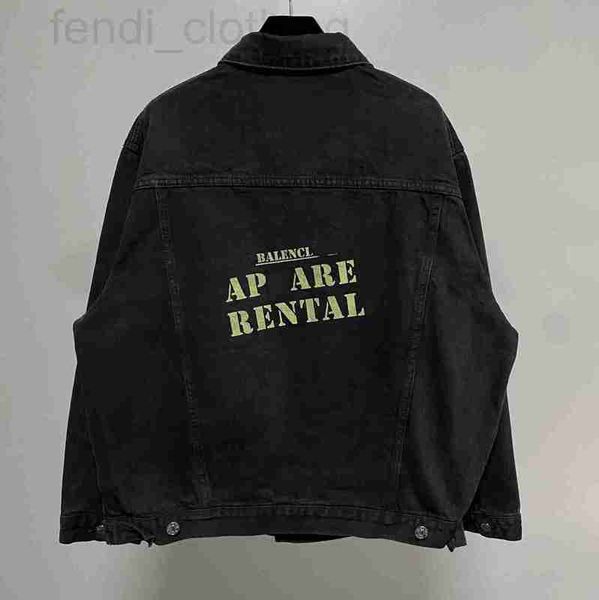 men's jackets designer home printed app on the back of band loose couple wash black jeans jacket d945, Black;brown
men's jackets designer home printed app on the back of band loose couple wash black jeans jacket d945, Black;brown