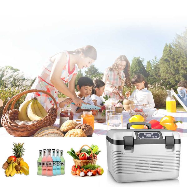 19l mini refrigerator dc12-24v/ac220v er heating fridge icebox for car home picnic food drink cooler warmer r230225 
19l mini refrigerator dc12-24v/ac220v er heating fridge icebox for car home picnic food drink cooler warmer r230225