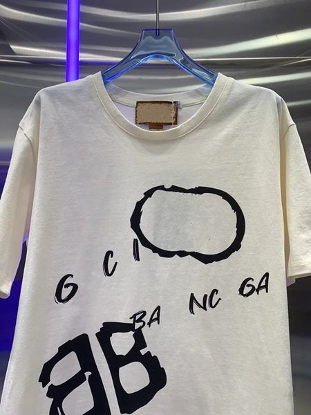 french brand men's t-shirt chest letter bb laminated print short sleeve high street loose oversize paris casual pure cotton for men an, White;black
french brand men's t-shirt chest letter bb laminated print short sleeve high street loose oversize paris casual pure cotton for men an, White;black