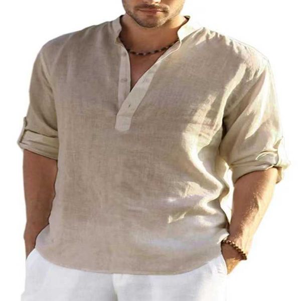 2022 shopify men's spring and autumn cotton linen shirt stand collar buried man b7zg, White;black
2022 shopify men's spring and autumn cotton linen shirt stand collar buried man b7zg, White;black