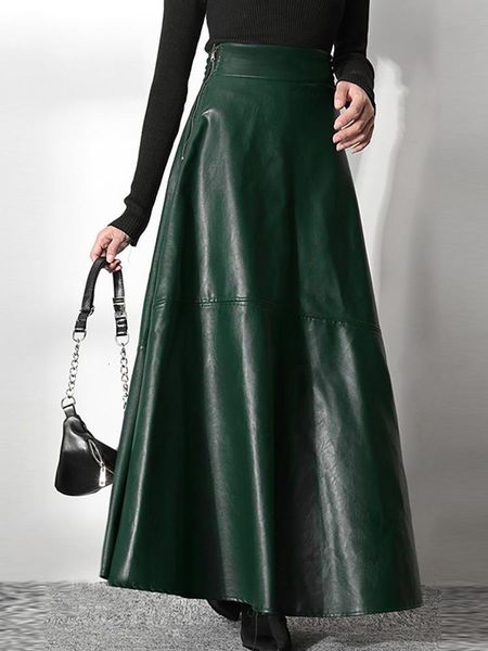 skirts 2023 fashion solid mujer faldas zanzea pu leather maxi women's elegant ol long saias casual high waist zipper jupe femme 230225, Black
skirts 2023 fashion solid mujer faldas zanzea pu leather maxi women's elegant ol long saias casual high waist zipper jupe femme 230225, Black