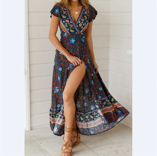 women dress summer fashion long maxi dresses floral print cotton robe backless boho hippie chic vestidos clothing, Black;gray 
women dress summer fashion long maxi dresses floral print cotton robe backless boho hippie chic vestidos clothing, Black;gray