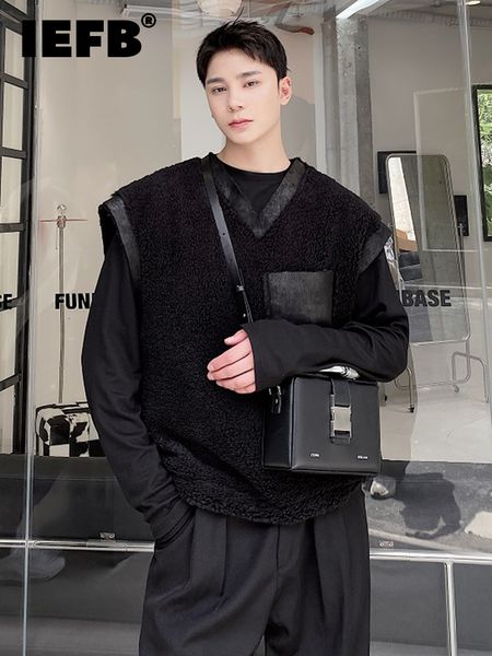 men s vests iefb thickened fur darkwear niche design men waistcoat trend 2023 patchwork sleeveless korean fashion warm male 9a5568 230225, Black;white
men s vests iefb thickened fur darkwear niche design men waistcoat trend 2023 patchwork sleeveless korean fashion warm male 9a5568 230225, Black;white