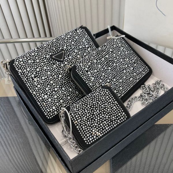 2023 designer bag full diamond shoulder bag three piece fashion hand bag wallet messenger bag quality
2023 designer bag full diamond shoulder bag three piece fashion hand bag wallet messenger bag quality