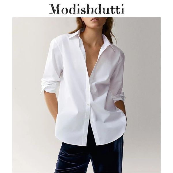 women's blouses shirts modishdutti spring autumn women fashion leisure england style office shirt female solid color simple lapel popli, White
women's blouses shirts modishdutti spring autumn women fashion leisure england style office shirt female solid color simple lapel popli, White