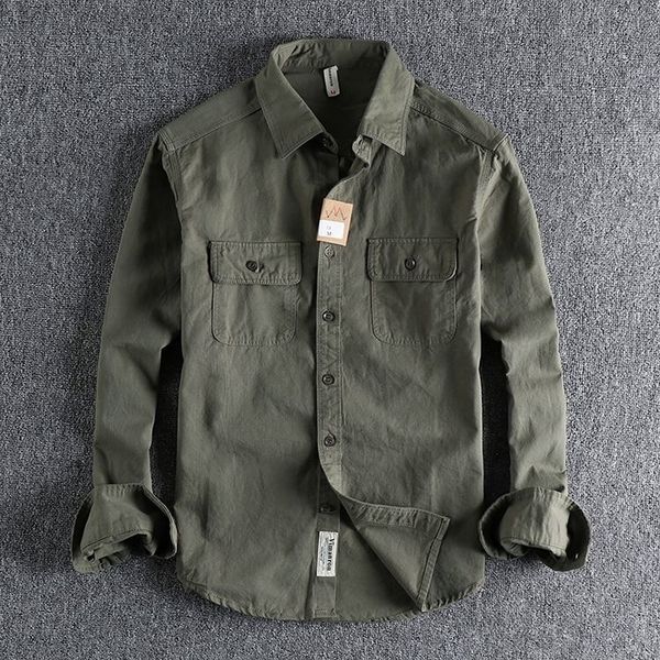 men's casual shirts ameikeji british style retro long sleeve shirt coat men spring autumn twill cotton versatile solid color male cargo, White;black
men's casual shirts ameikeji british style retro long sleeve shirt coat men spring autumn twill cotton versatile solid color male cargo, White;black