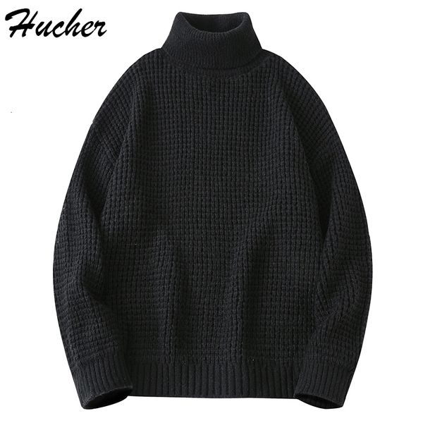 men's t-shirts huncher mens knitted turtleneck sweater men winter casual oversized vintage jumper male korean fashion sweaters for men, White;black
men's t-shirts huncher mens knitted turtleneck sweater men winter casual oversized vintage jumper male korean fashion sweaters for men, White;black