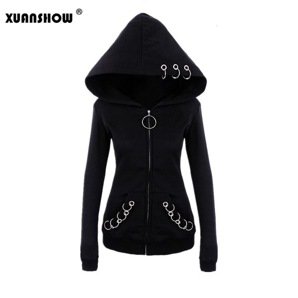 women's hoodies sweatshirts xuanshow women hoodies gothic punk iron ring sweatshirts autumn winter long sleeve zip-up black jacket zipp
women's hoodies sweatshirts xuanshow women hoodies gothic punk iron ring sweatshirts autumn winter long sleeve zip-up black jacket zipp