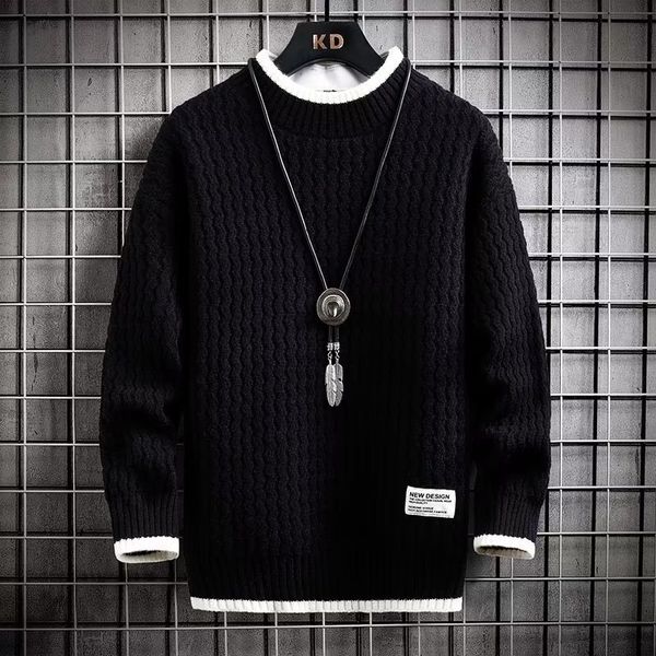 men's t-shirts autumn winter men's sweater japan fashion harajuku men clothing solid sweater men casual trend pullover o-neck swea, White;black
men's t-shirts autumn winter men's sweater japan fashion harajuku men clothing solid sweater men casual trend pullover o-neck swea, White;black