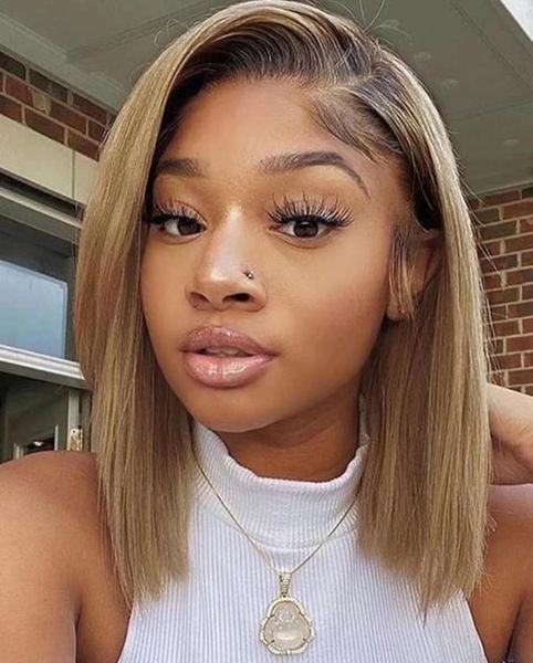 glueless human hair wig ombre ash blonde short straight cut 13x4 lace front bob wig, Black;brown
glueless human hair wig ombre ash blonde short straight cut 13x4 lace front bob wig, Black;brown