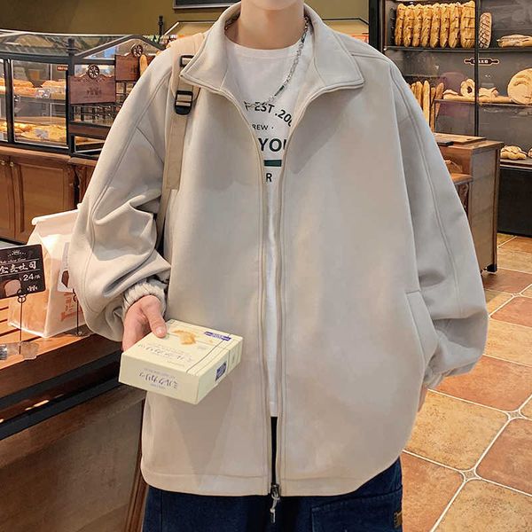 suede winter coat men's spring autumn fashion brand plush upper garment baseball suit pishuai new boys jacket p8s2p8s2, Black;brown
suede winter coat men's spring autumn fashion brand plush upper garment baseball suit pishuai new boys jacket p8s2p8s2, Black;brown
