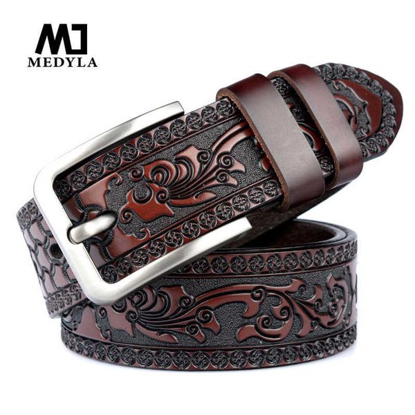 belts medyla belts for men cow genuine leather embossing belt male fashion classic vintage pin buckle strap for l230225, Black;brown
belts medyla belts for men cow genuine leather embossing belt male fashion classic vintage pin buckle strap for l230225, Black;brown