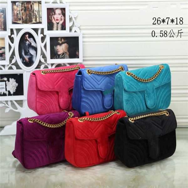 luxury handbag women's single shoulder messenger velvet chain cover -1732rhigh