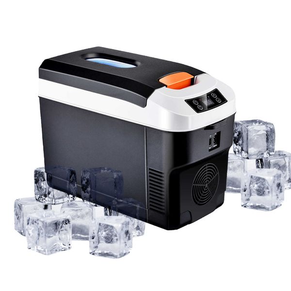 12v portable er mini fridge heating and cooling refrigerator cool box container for car accessory r230225
