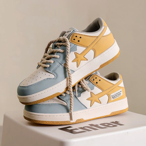 dress shoes men vulcanized sneakers star tennis sports pu street style lace up breathable mix color skateboarding casual for 230225, Black
dress shoes men vulcanized sneakers star tennis sports pu street style lace up breathable mix color skateboarding casual for 230225, Black