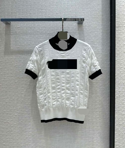 229 2023 runway spring summer women sweater white brand same style sweater short sleeve crew neck button fashion clothes taochulai168, White;black
229 2023 runway spring summer women sweater white brand same style sweater short sleeve crew neck button fashion clothes taochulai168, White;black