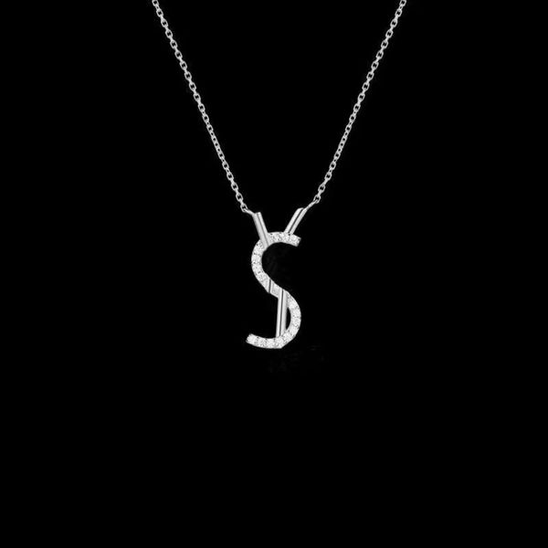 designer's classic luxury pendant necklace women's letter necklace luxury design jewelry fade resistant hypoallergenic ysl, Silver
designer's classic luxury pendant necklace women's letter necklace luxury design jewelry fade resistant hypoallergenic ysl, Silver