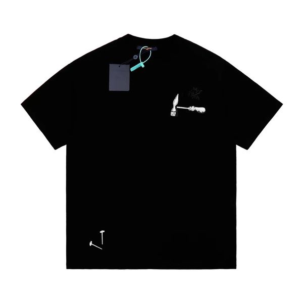 men t shirt mercerised cotton fashion designer cotton letter decal print short sleeve summer couple top, White;black
men t shirt mercerised cotton fashion designer cotton letter decal print short sleeve summer couple top, White;black