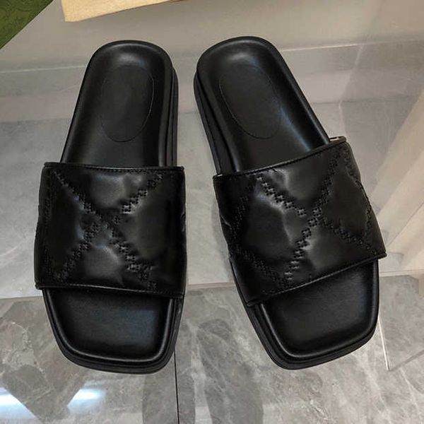 2023 women platform slides designers quilting sandals real leathers luxury flat slippers rubber thick bottoms flip flops beach summer shoes, Black
2023 women platform slides designers quilting sandals real leathers luxury flat slippers rubber thick bottoms flip flops beach summer shoes, Black