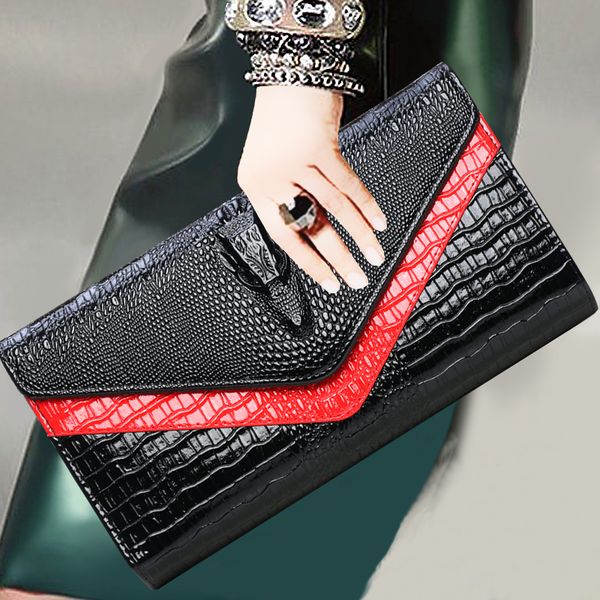 evening bags fashion 28x14cm women clutch alligator wedding purse handbag with gold chain envelope party day 230224
evening bags fashion 28x14cm women clutch alligator wedding purse handbag with gold chain envelope party day 230224