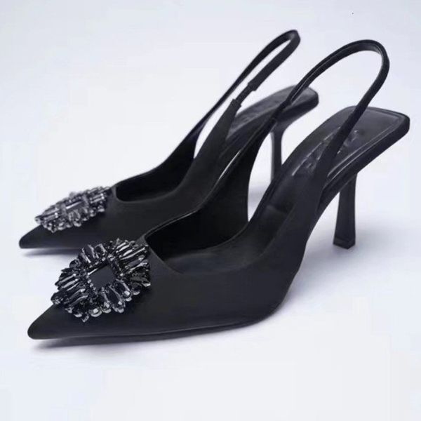 dress shoes fashion pointed toe sandal thin high heels pumps ladies party slingback femeal 230225, Black
dress shoes fashion pointed toe sandal thin high heels pumps ladies party slingback femeal 230225, Black